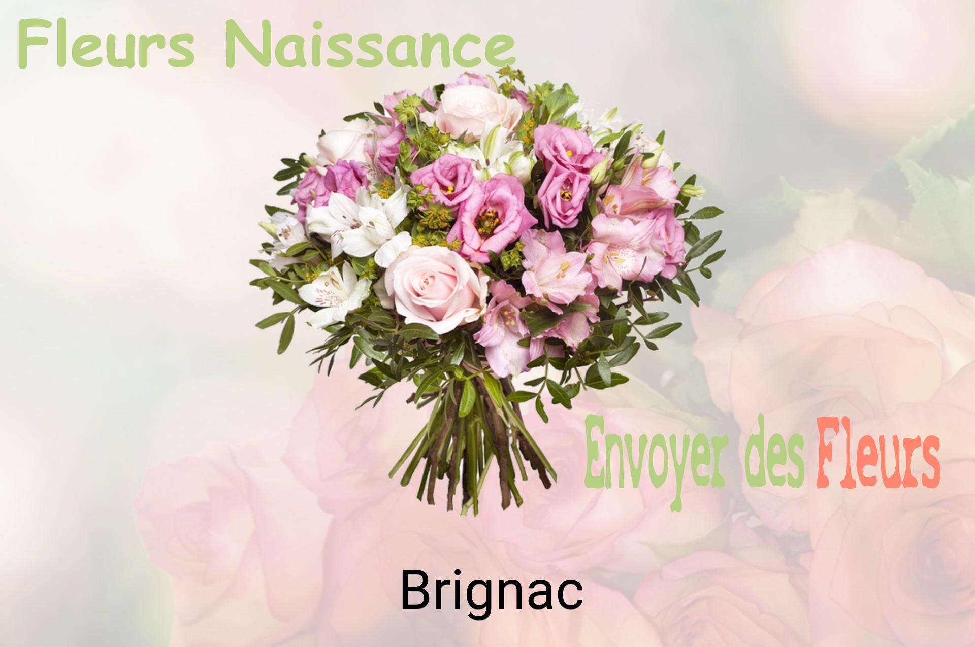 Bouquet de fleurs de naissance livré à Brignac