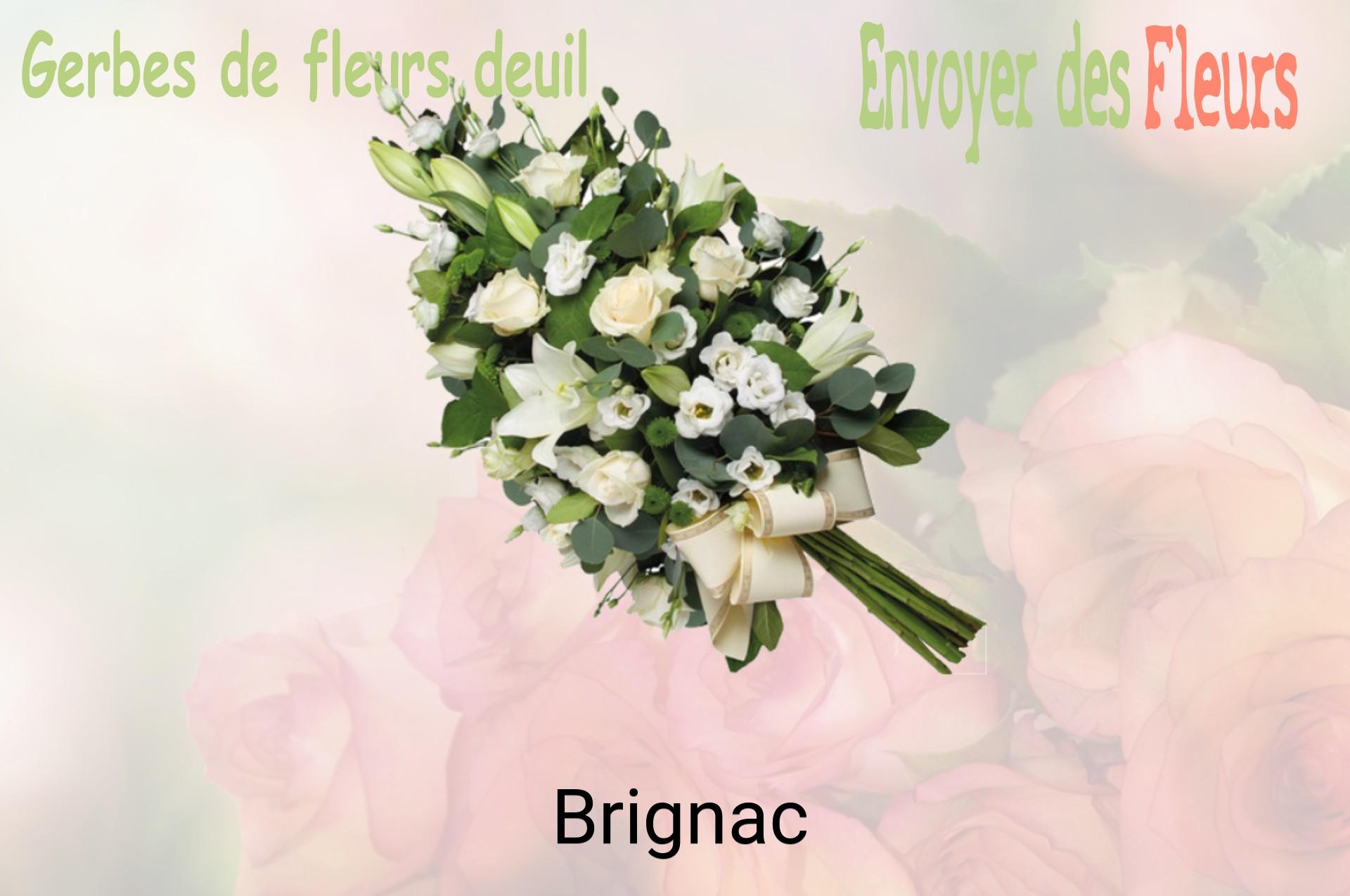 Gerbe de fleurs de deuil livrée à Brignac
